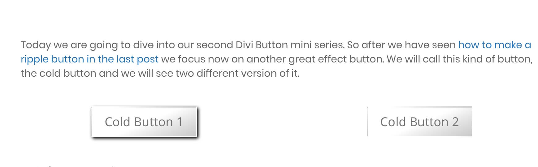 Divi Button II – The Cold Buttons