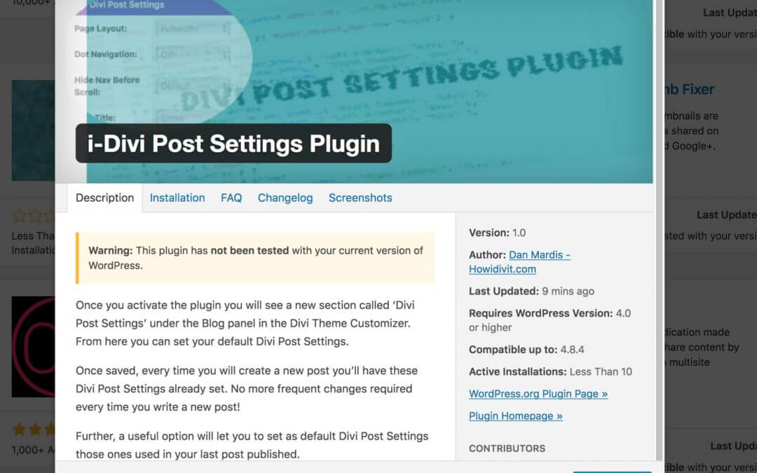 Divi Post Settings VII – Submit our plugin to the WordPress repository