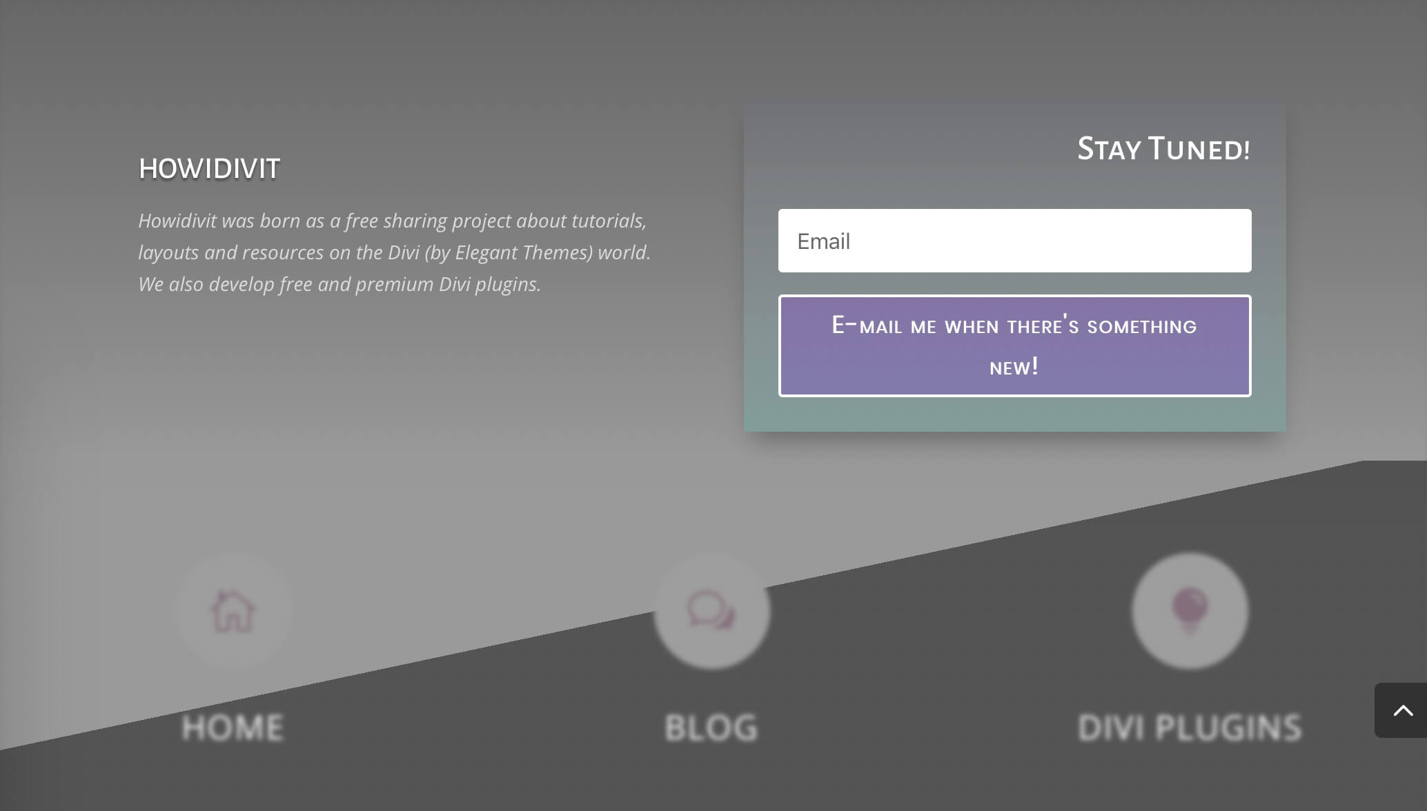 Divi Footer I – A Revisited Standard Footer with an Optin and Menu