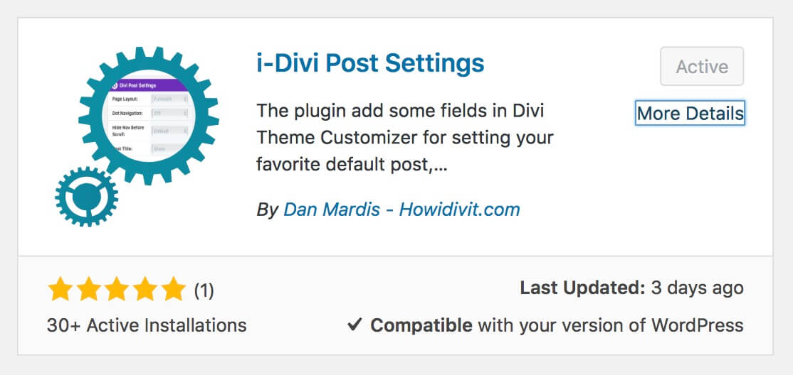 Divi Post Settings version 1.1 – The changes we made