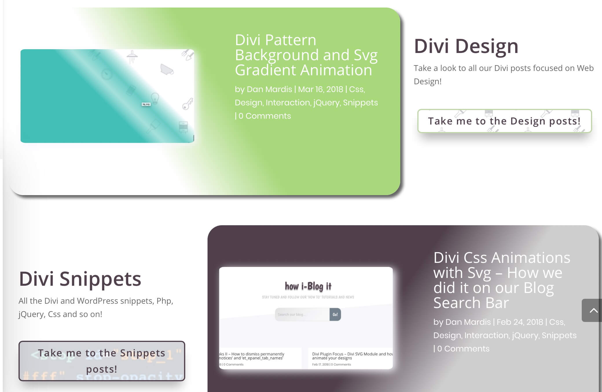 Divi Blog Cards – How we restyle our Home blog section