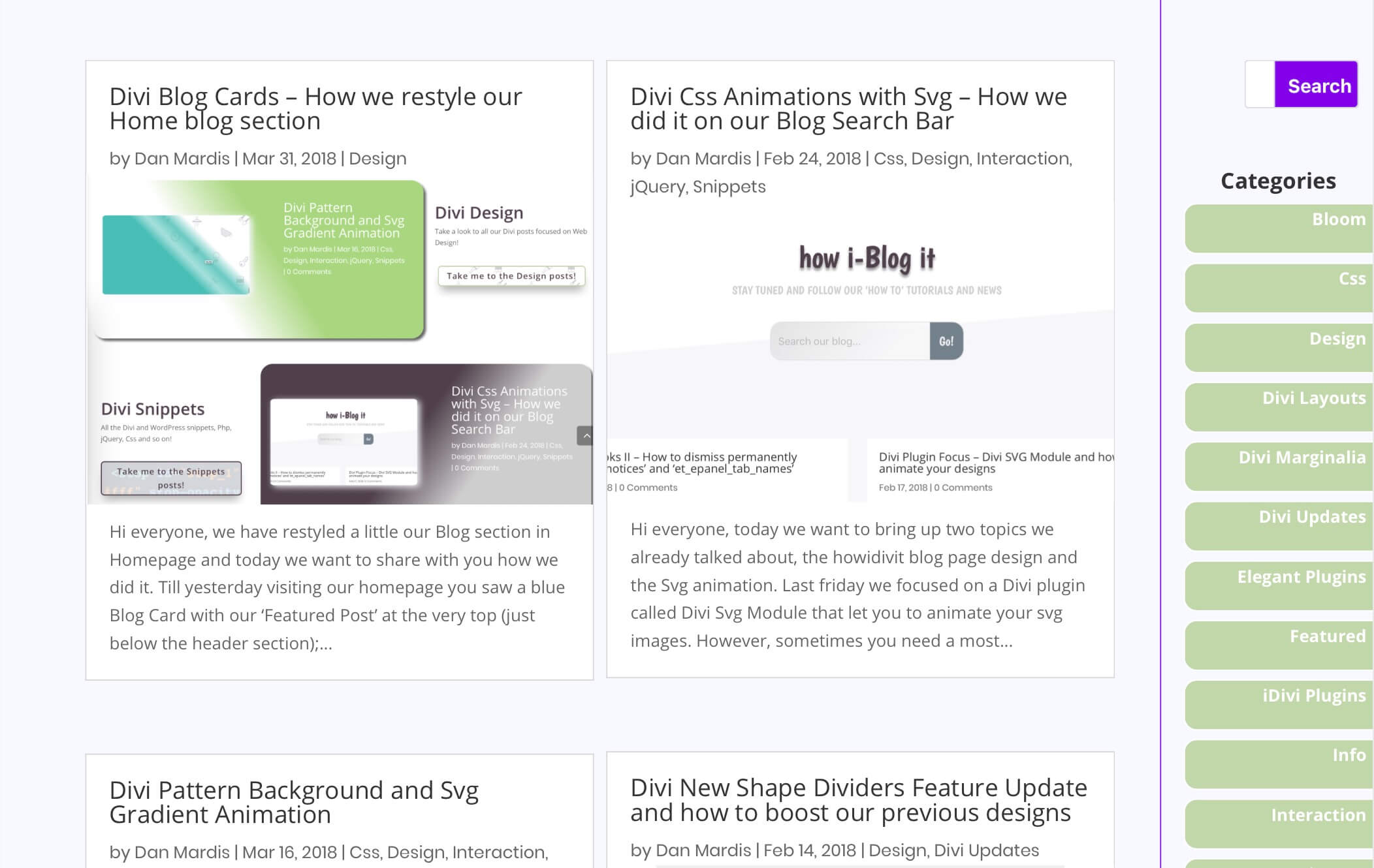 Divi Blog – How we style Archive and Category Pages